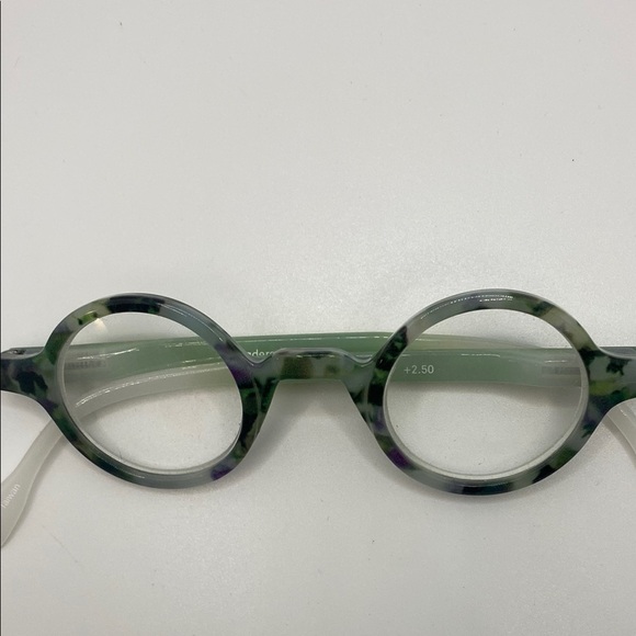 Readers.com - Green Marbled Look with Purple Accents Readers +2.50 ombré arms - Picture 2 of 6